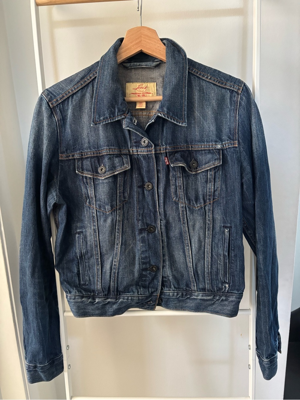 Levi's Distressed Blue Denim Trucker Jacket